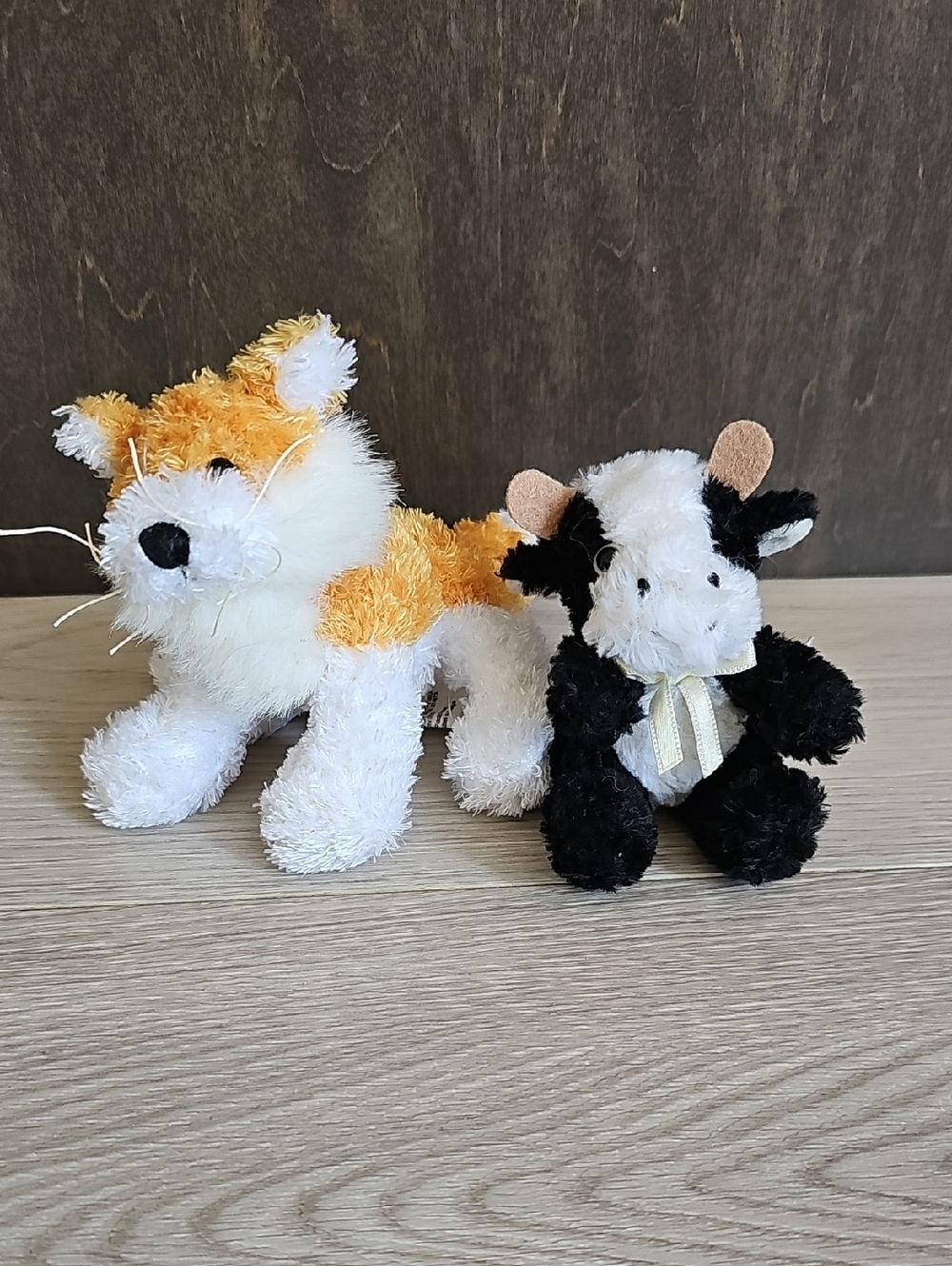 Ganz Little Critters Lot Of 2, Fox & Cow Plush